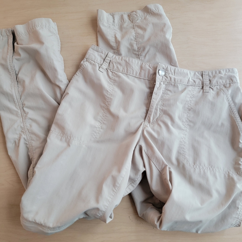Columbia Women's Omni-Shade Outdoor Khaki Convertible Zip-off Pants Size 6